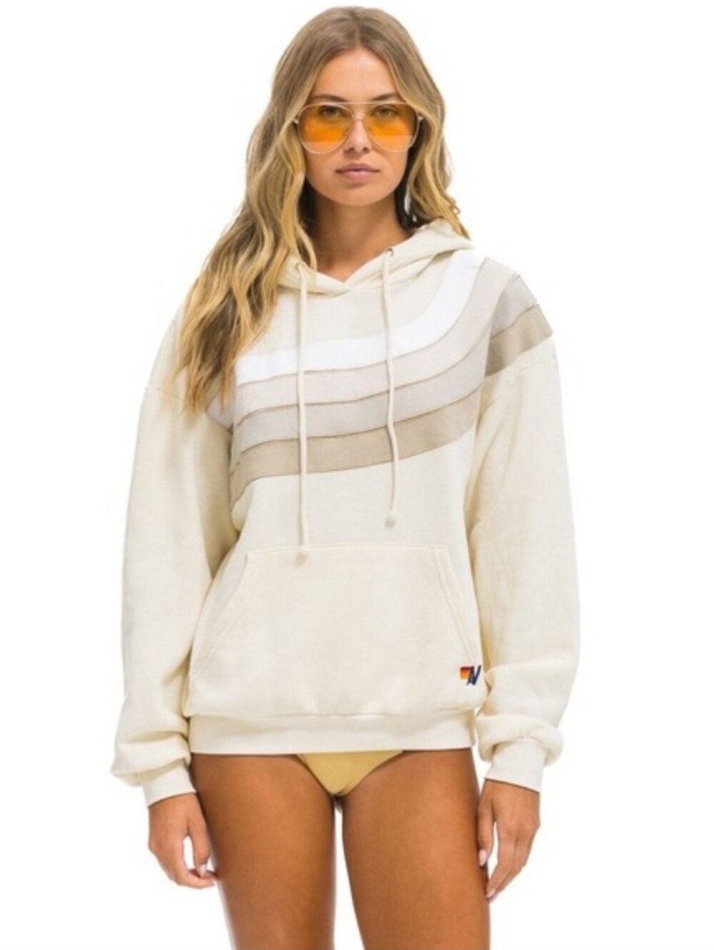 Aviator Nation 4 Stripe Hooded Sweatshirt